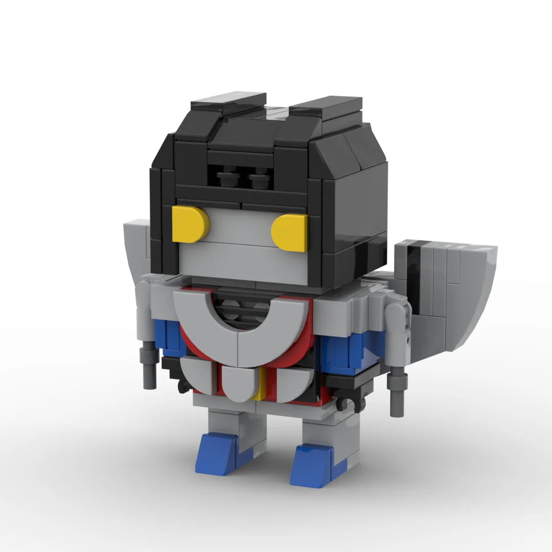 Figura Transformers Starscream Edición One Chibi — Ladrillo Gris Oscuro Hacha Decepticon