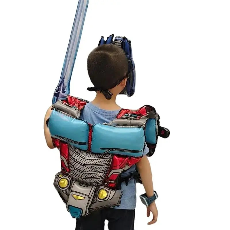 Disfraz Hinchable Transformers para Niños — Armadura con Máscara y Espada