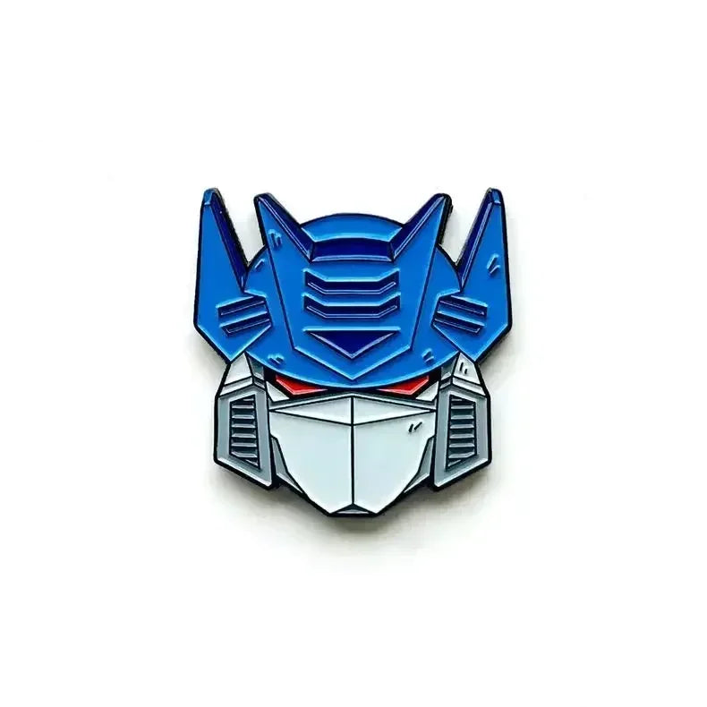 Insignia Transformers Autobot Azul — Broche Cabeza Casco Mochila