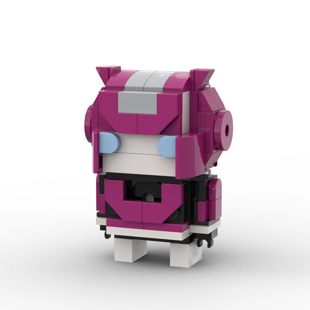 Figura Transformers Elita-1 Chibi — Pequeño Robot Rosa Ladrillo Compacto