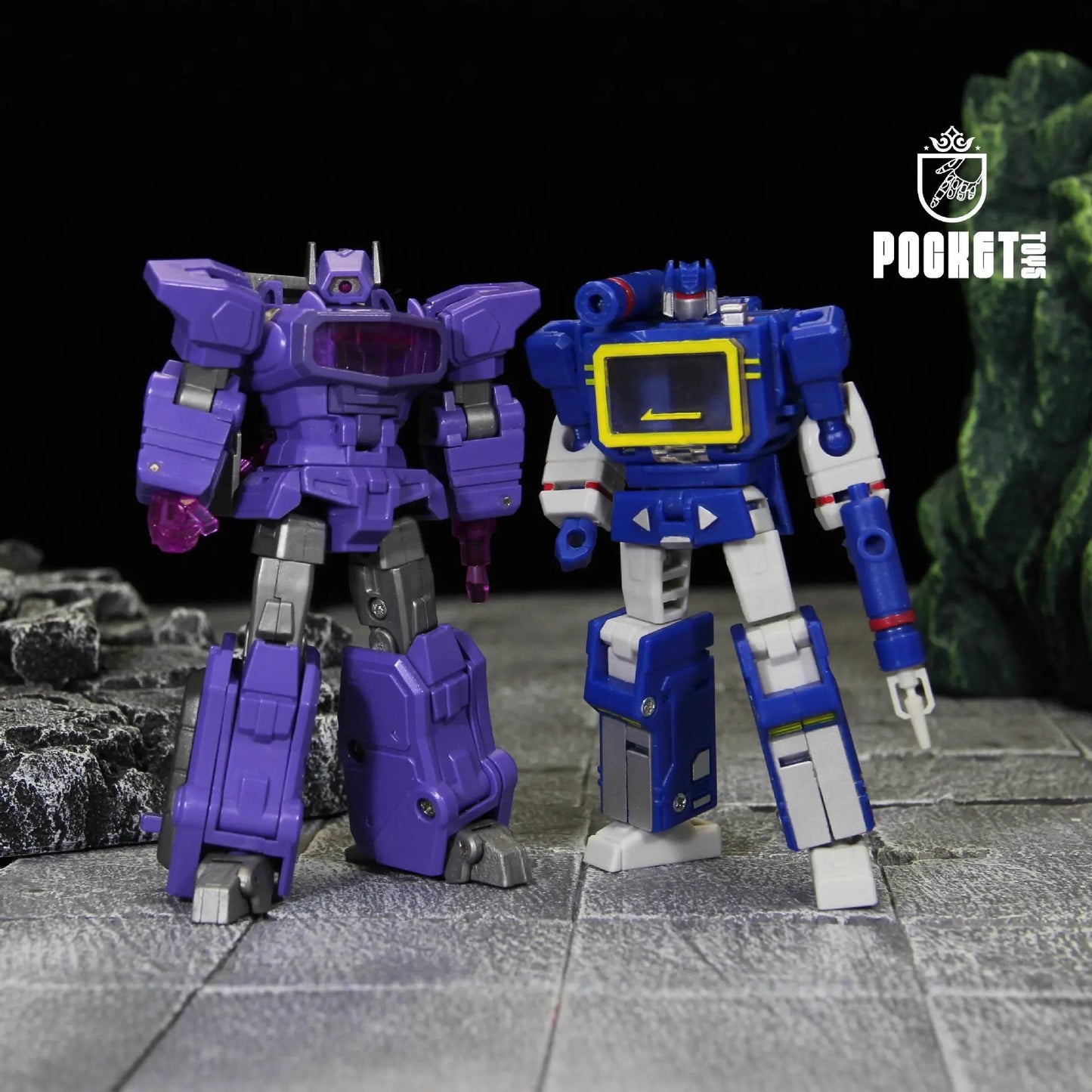 Mini Figura Transformers Soundwave 11cm - Versión Azul de Bolsillo