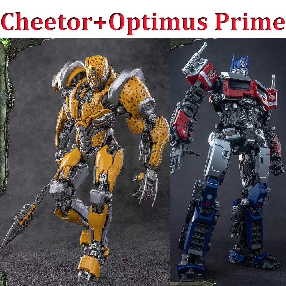 Dúo de figuras Transformers Cheetor y Optimus Prime — Modelo AMK Rise of the Beasts