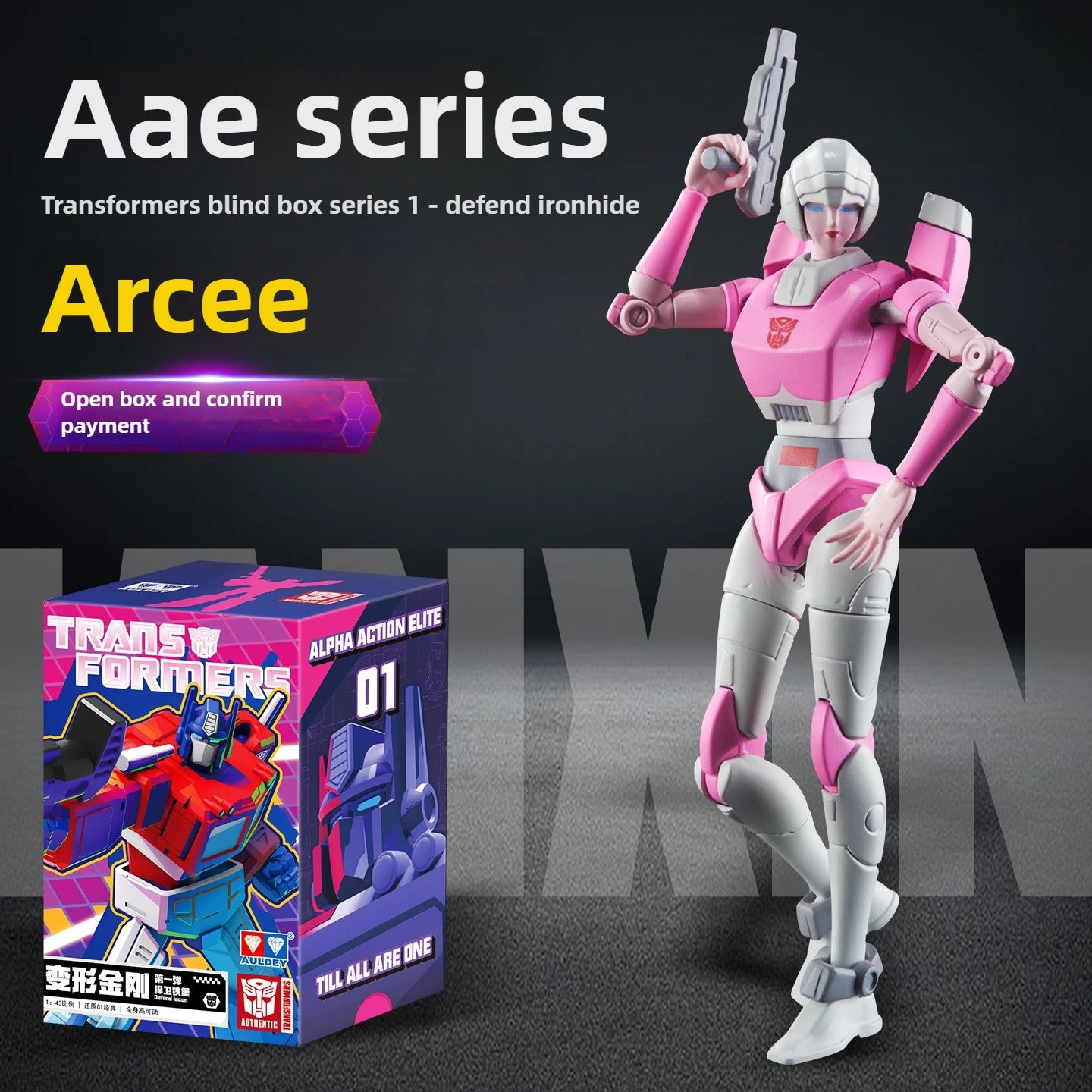 Figura Transformers Arcee Rosa — Guerrera Autobot Blind Box AAE
