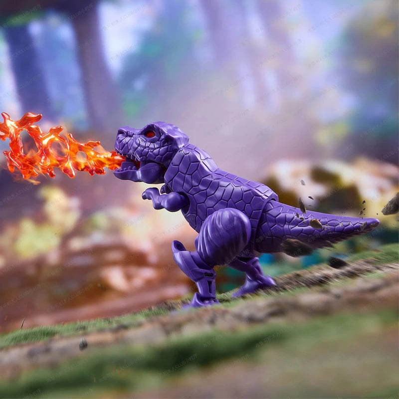 Figura Transformers Megatron Dinosaurio Foto Real — Aliento de Llama Exterior