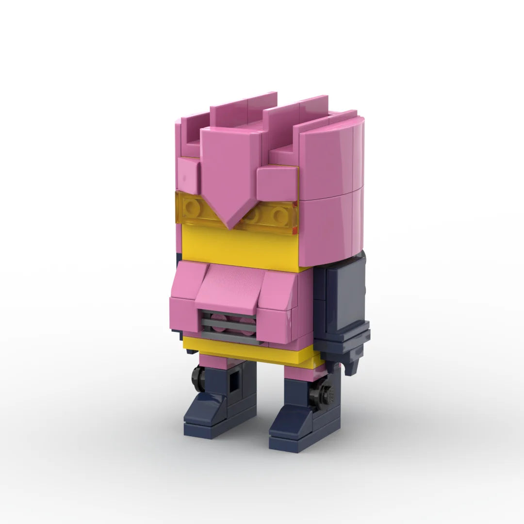 Figura Transformers Barricade Rosa Inusual — Brick Decepticon Color Inesperado