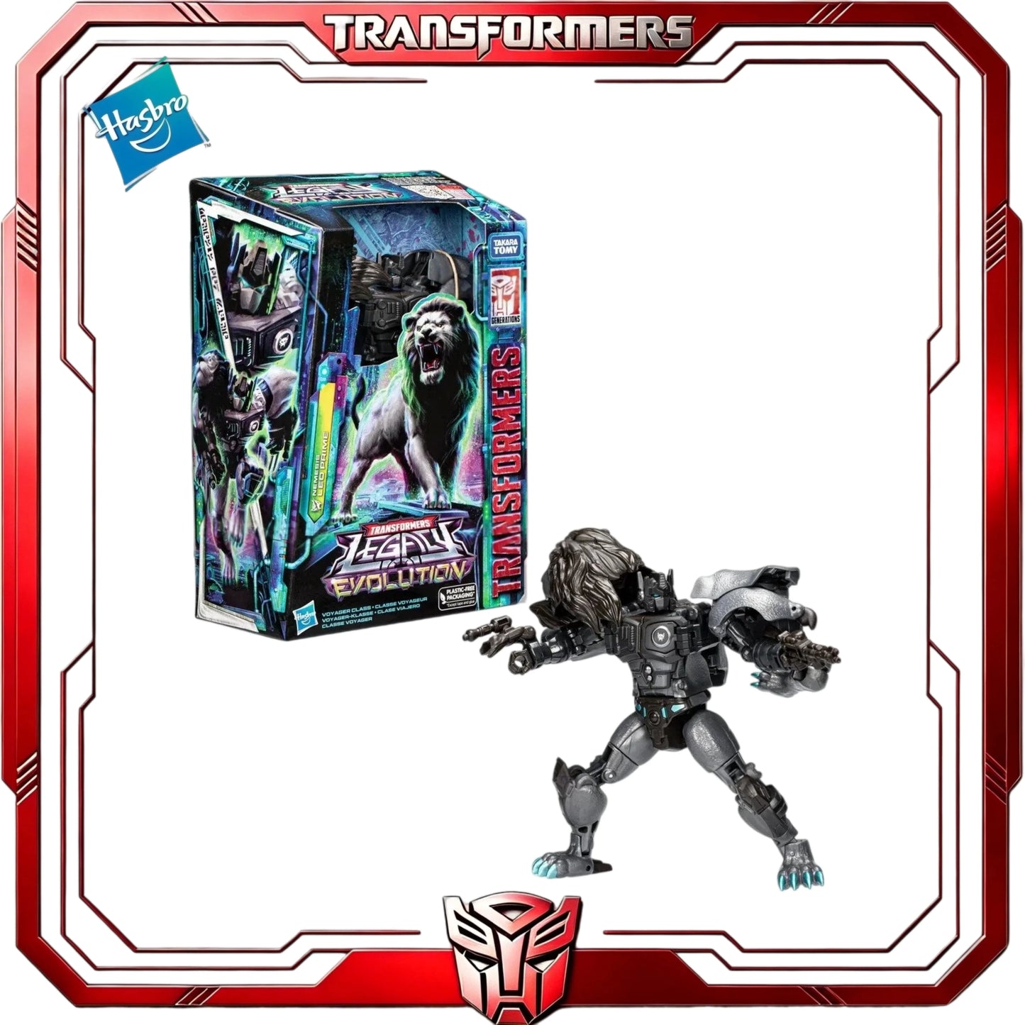 Figura Transformers Nemesis Leo Prime — Legacy Evolution Robot León Maximal Coleccionable
