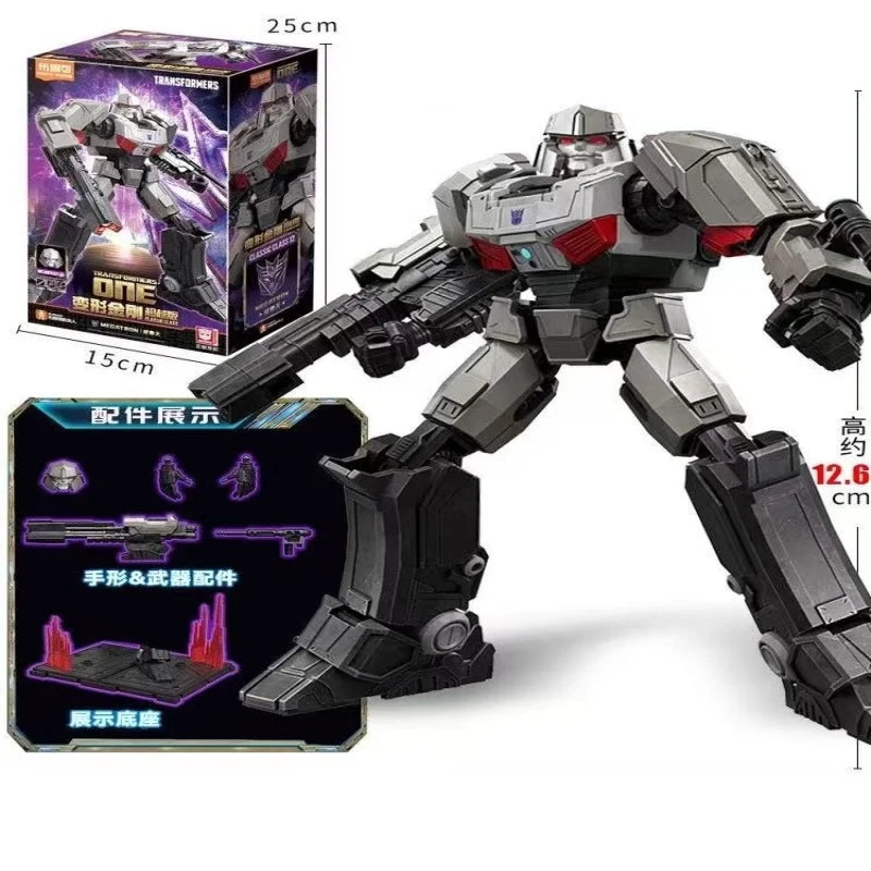 Figura Transformers Megatron Encorvado Versión Gris — Caja Ficha Técnica Decepticon