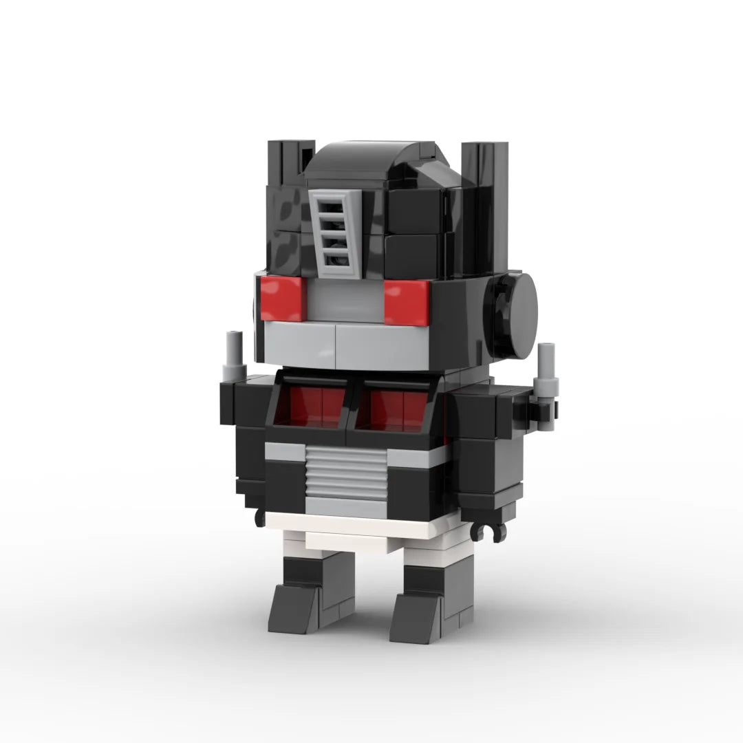 Figura Transformers Nemesis Prime Brick — Pequeño Robot Gris y Blanco Oscuro
