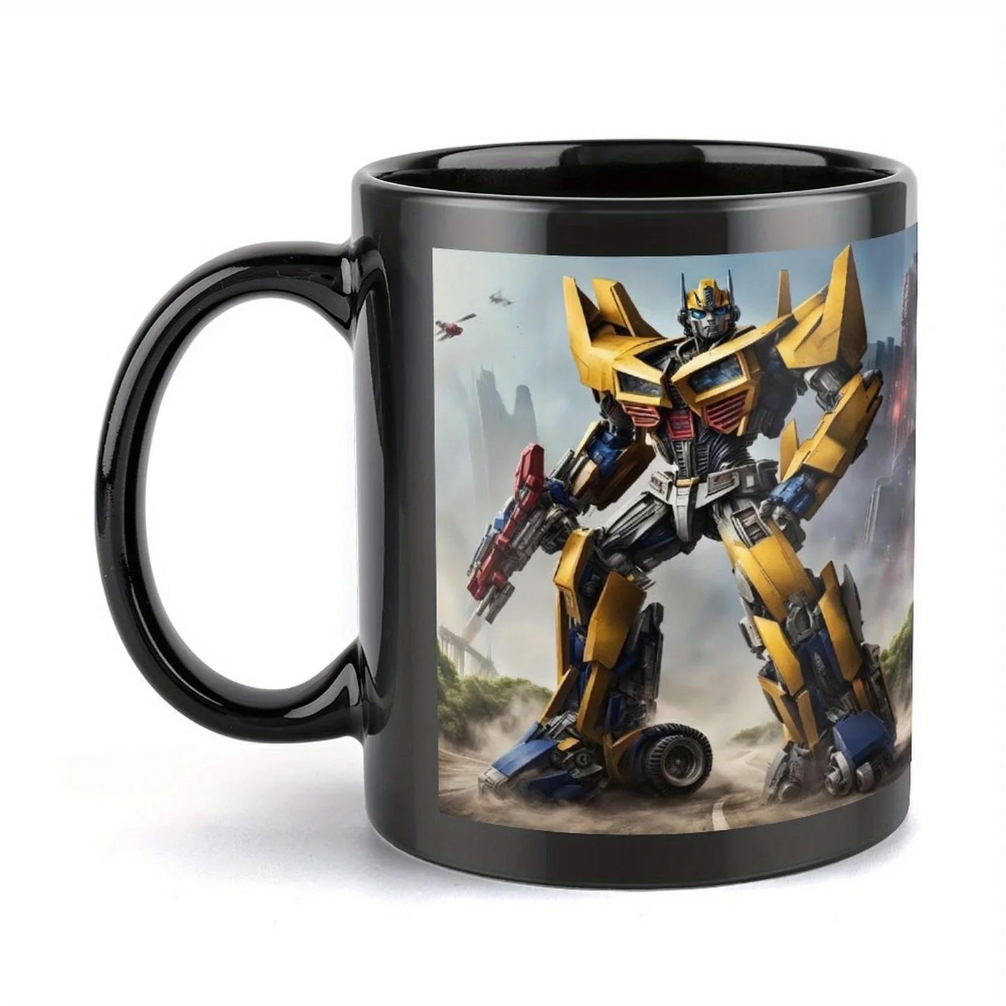 Taza/vaso de Transformers - Bumblebee en la ciudad