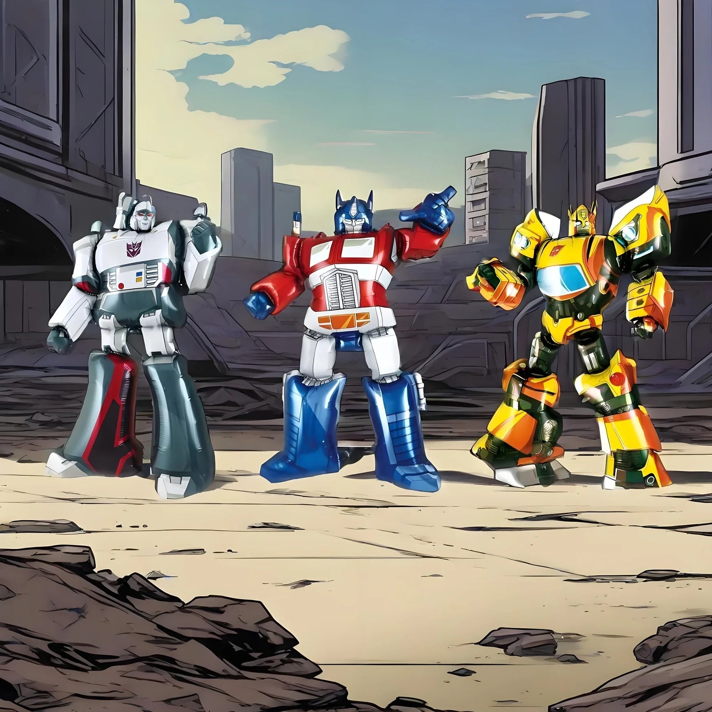 Paquete de globos Transformers Trio