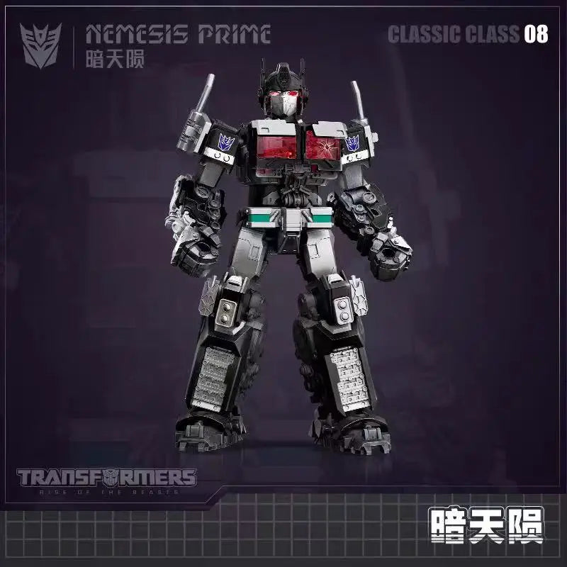 Figura Transformers Nemesis Prime Blokees Beyond — Ensamblaje Movie 7 Silueta Negra
