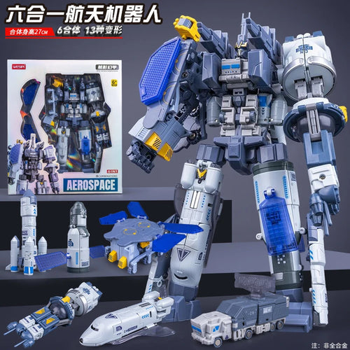 Estuche Transformers Aeroespacial — Robot Combinado Seis en Uno de Trece Piezas