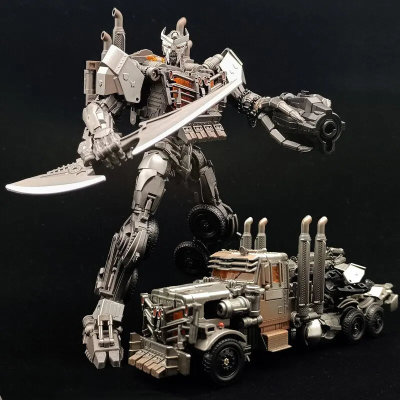 Figura Transformers Scourge Espada Desenvainada TW1031 — Combate Cromado Modo Semirremolque