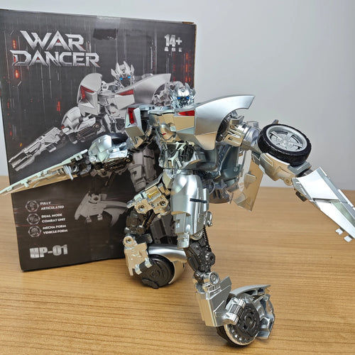 Figura Transformers Sideswipe War Dancer — Bailarín de Guerra Rojo y Plateado