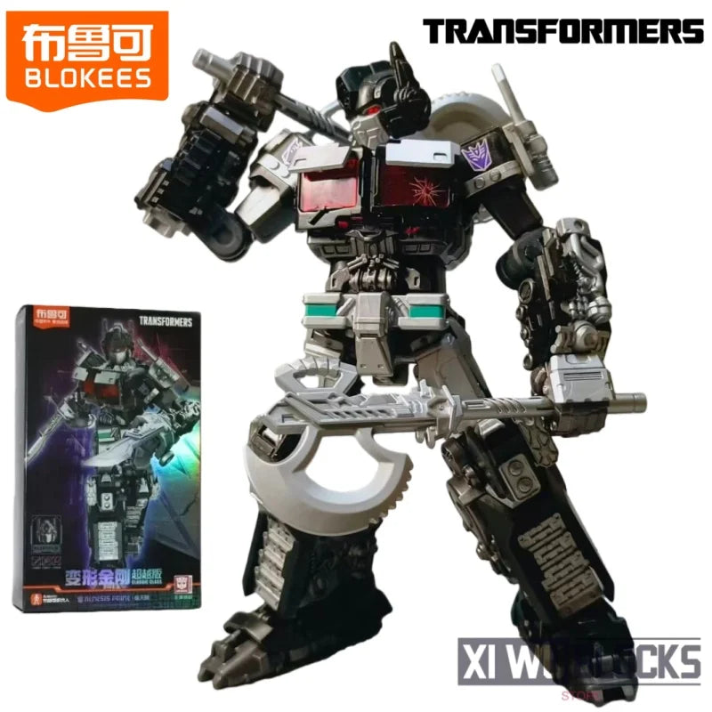 Figura Transformers Nemesis Prime Blokees Beyond — Ensamblaje Movie 7 Silueta Negra