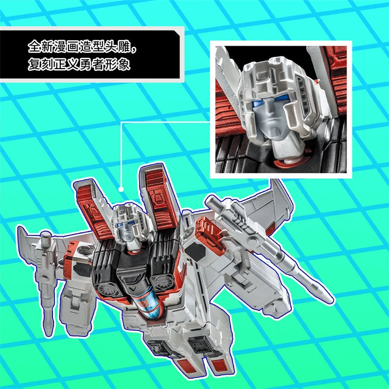 Figura Transformers Starscream Shattered Glass — Robot articulado 16cm
