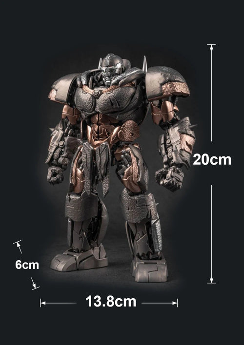 Figura Transformers Rhinox Tono Bronce — Guerrero Acorazado Cobrizo