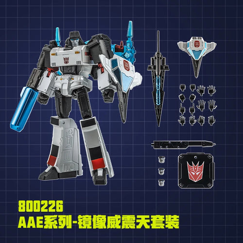 Figura Transformers Megatron Edición Espejo Cromada — Coleccionista Elite Alpha Action