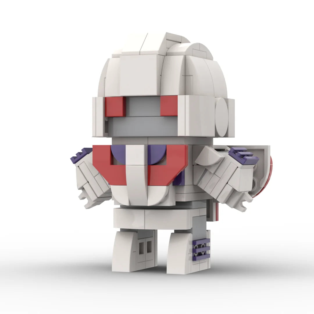 Figura Transformers Astrotrain Versión IDW Chibi — Ladrillo Blanco y Rojo Triple Cambiador