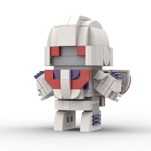 Figura Transformers Astrotrain Versión IDW Chibi — Ladrillo Blanco y Rojo Triple Cambiador