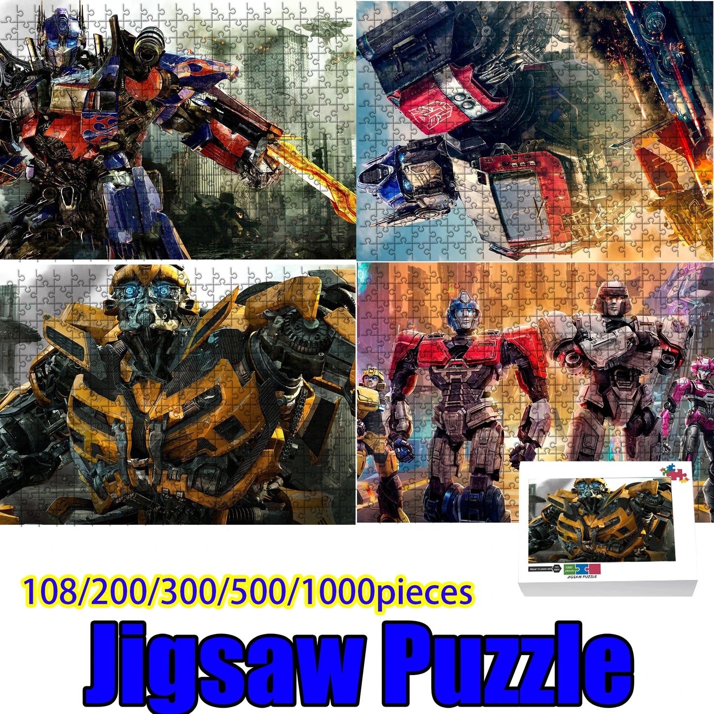Rompecabezas Transformers Megatron y Optimus Prime — 1000 Piezas