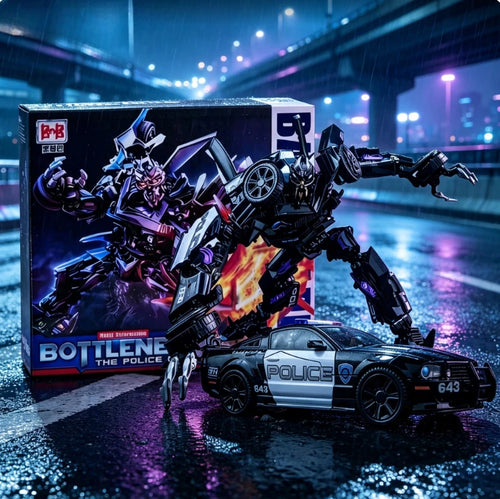 Figura Transformers Barricade LS02 — Coche de Policía Negro Modo Combate
