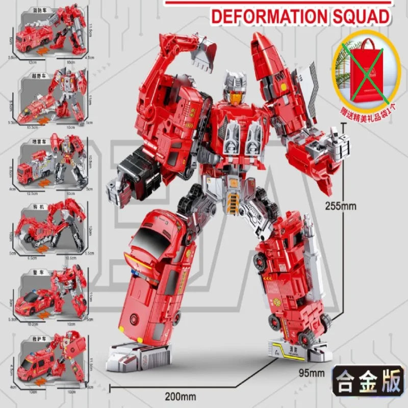Figura Transformers Dinoking Escuadrón Aleación Roja — Versión Deformation Squad Sin Caja