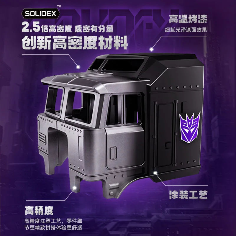 Figura Transformers Motormaster Dark Convoy — Cabina Morada Edición CT02 Stunticon