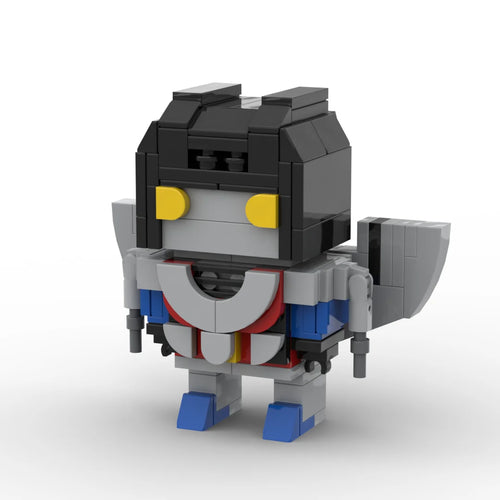 Figura Transformers Starscream Edición One Chibi — Ladrillo Gris Oscuro Hacha Decepticon