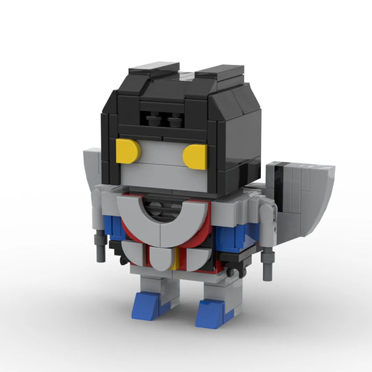 Figura Transformers Starscream Edición One Chibi — Ladrillo Gris Oscuro Hacha Decepticon