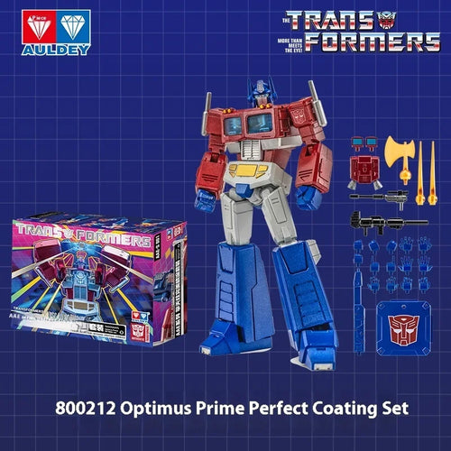 Figura Transformers Optimus Prime AULDEY G1 — Edición Perfect Coating Cromada Accesorios Completos