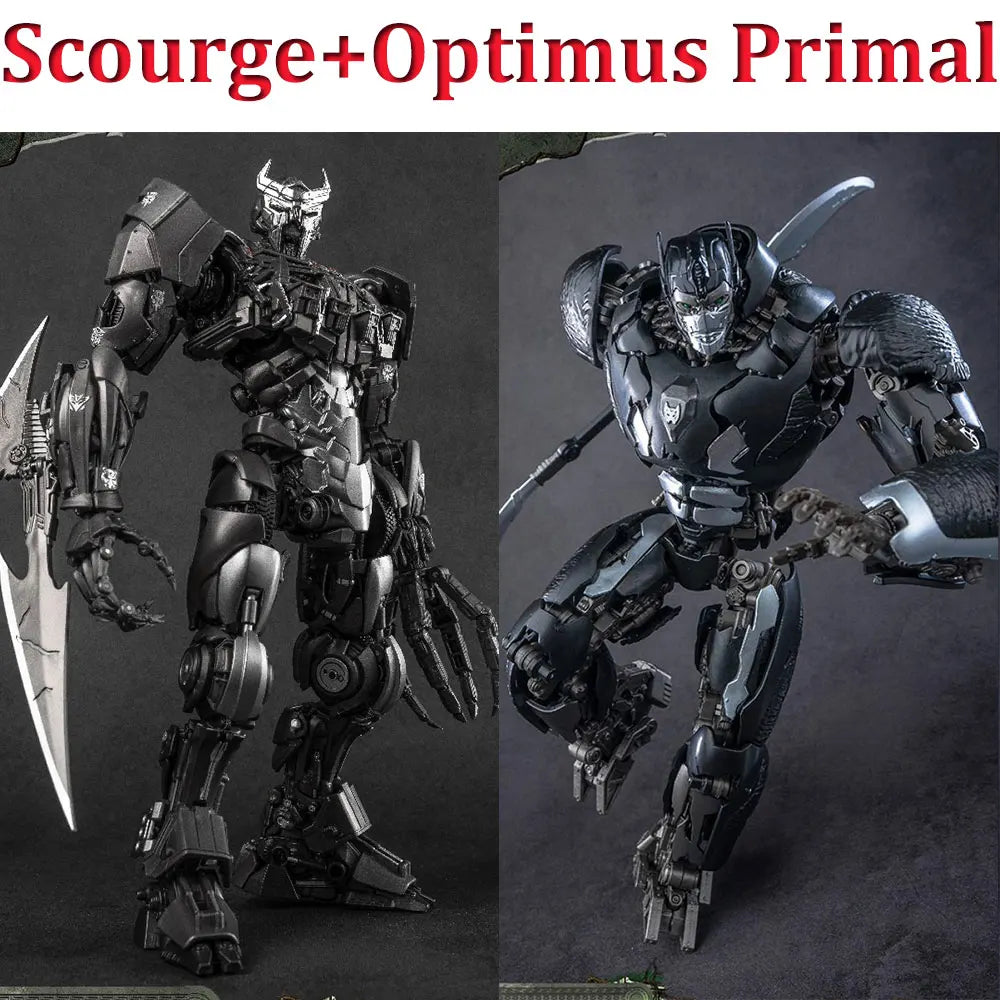 Dúo de figuras Transformers Scourge y Optimus Primal - Batalla definitiva AMK