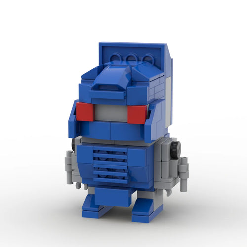 Figura Transformers Pipes Chibi — Ladrillo Azul Visor Rojo Minibot Autobot