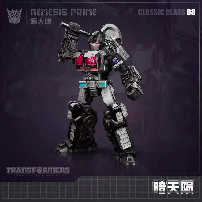 Figura Transformers Nemesis Prime Blokees Beyond — Ensamblaje Movie 7 Silueta Negra