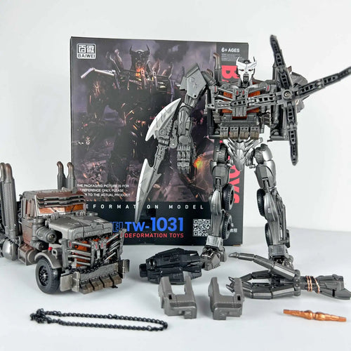 Figura Transformers Scourge Modo Bestia TW1031 — Cromo Cuadrúpedo Accesorios Completos