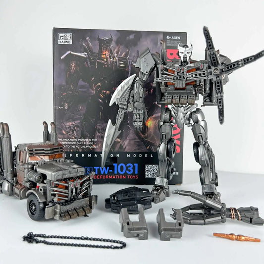 Figura Transformers Scourge Modo Bestia TW1031 — Cromo Cuadrúpedo Accesorios Completos