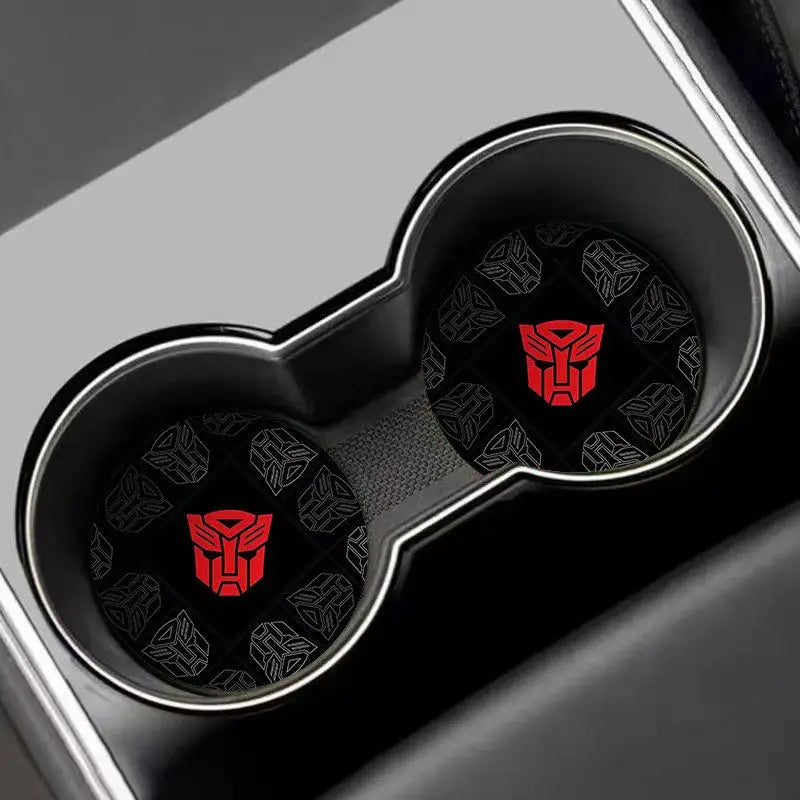 Portavasos Transformers Autobot Rojo — Juego Antideslizante Doble para Coche