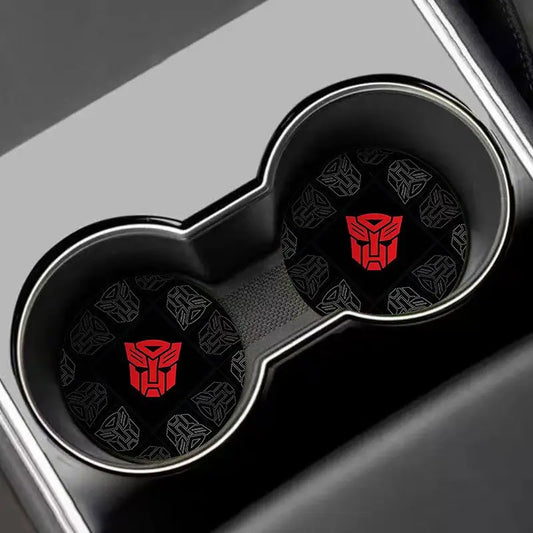 Portavasos Transformers Autobot Rojo — Juego Antideslizante Doble para Coche
