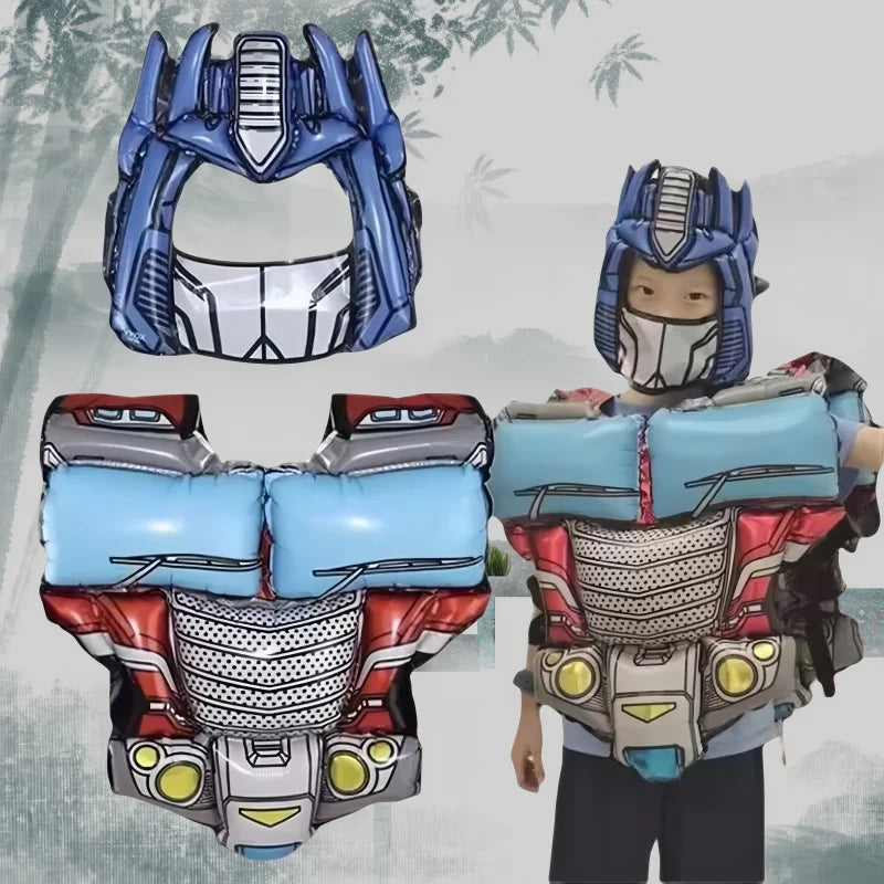 Disfraz Hinchable Transformers para Niños — Armadura con Máscara y Espada