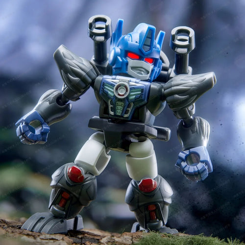 Figura Transformers Optimus Primal Número 1 — Robot Gris y Rojo Puños Cerrados