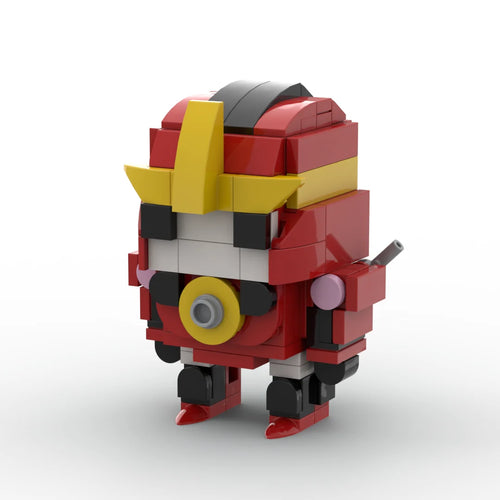Figura Transformers Kaon Versión IDW — Busto Ladrillo Rojo y Oro Robusto