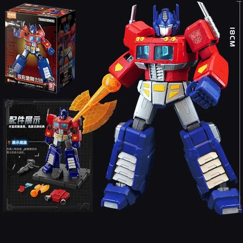 Figura Transformers Optimus Prime 18cm — Edición Coleccionista Hacha Luminosa