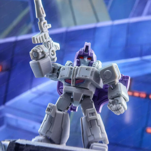 Figura Transformers Astrotrain Blokees Defender — Ladrillo Locomotora Plateado Triple Cambiador Caja