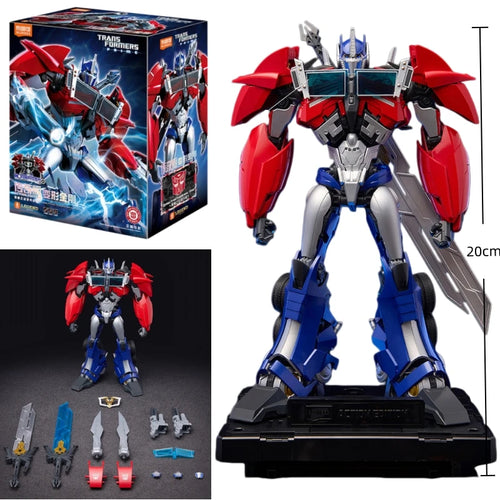 Figura Transformers Optimus Prime 20cm — Edición Prime Cromada Blokees