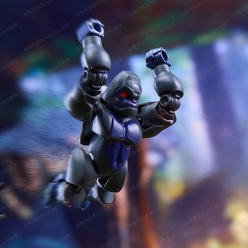 Figura Transformers Optimus Primal Silueta Combate — Foto Bosque Puños Levantados