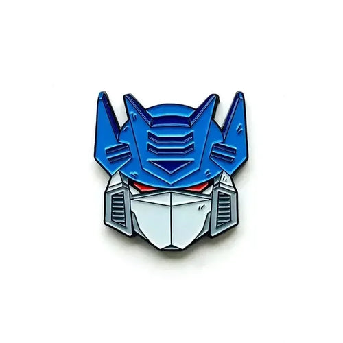 Insignia Transformers Autobot Azul — Broche Cabeza Casco Mochila