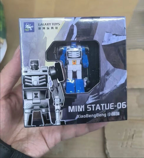 Mini Figura Transformers G1 Azul y Blanco — Estatuilla Sorpresa de Bolsillo