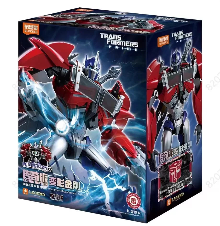 Figura Transformers Optimus Prime TFP Blokees — Modelo de ensamblaje Prime Azul