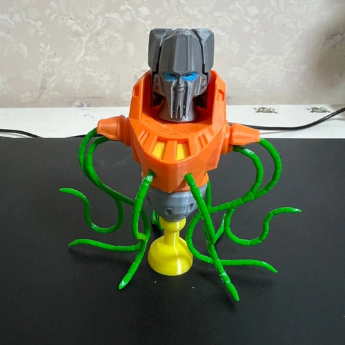 Busto Transformers Monstruo Tentáculos Verdes — Criatura Cinco Caras Edición Alien