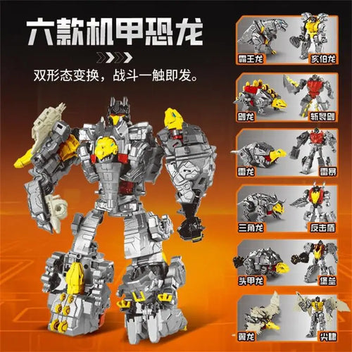 Figura Transformers Dinoking Seis Dinosaurios — Set Combinador Gris Sin Caja